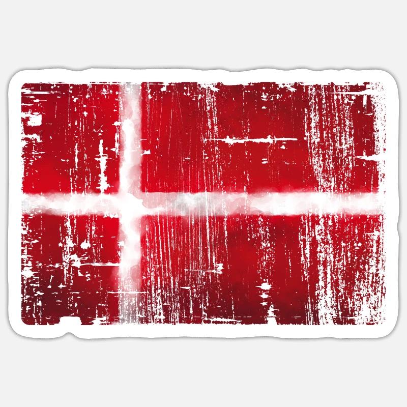 Denmark - Sticker size S (10 x 10 cm) - white matte