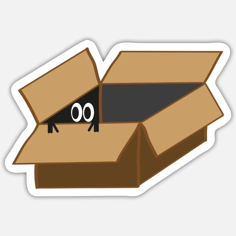 Agent Eye im Karton - Sticker Größe S (10 x 10 cm) - Mattweiß