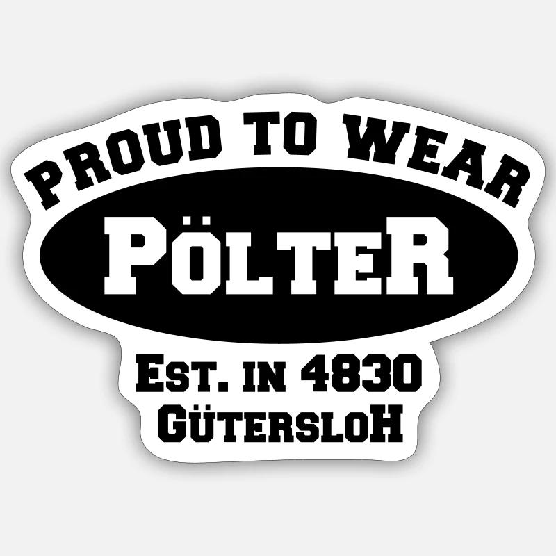 polter - Sticker taille S (10 x 10 cm) - blanc mat