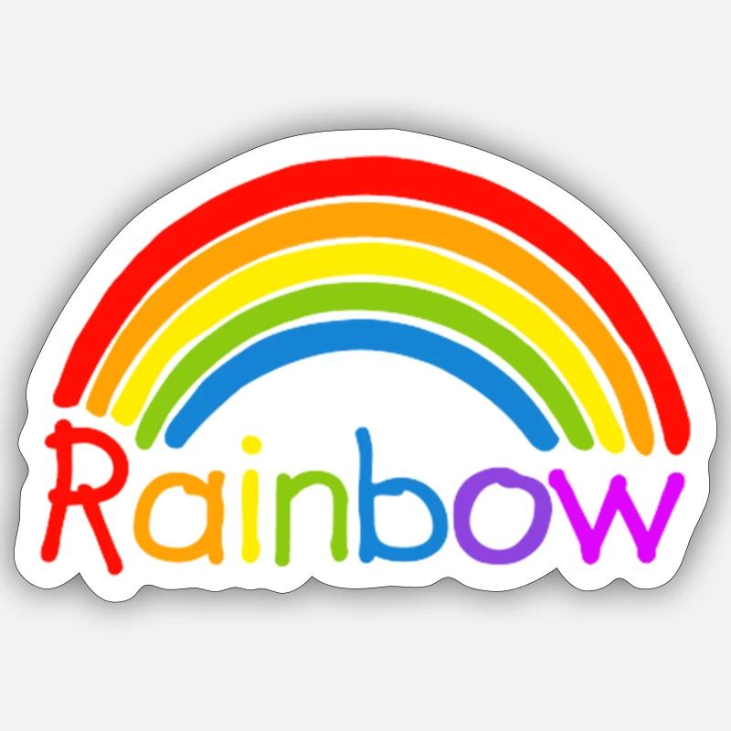 Rainbow rainbow LGBT - Sticker size S (10 x 10 cm) - white matte