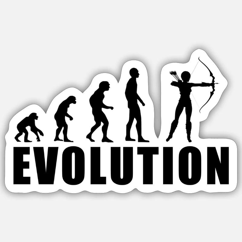 EVOLUTION ARCHERY Gift - Sticker size S (10 x 10 cm) - white matte