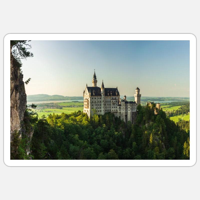 Château de Neuschwanstein Sticker taille S (10 x 10 cm)