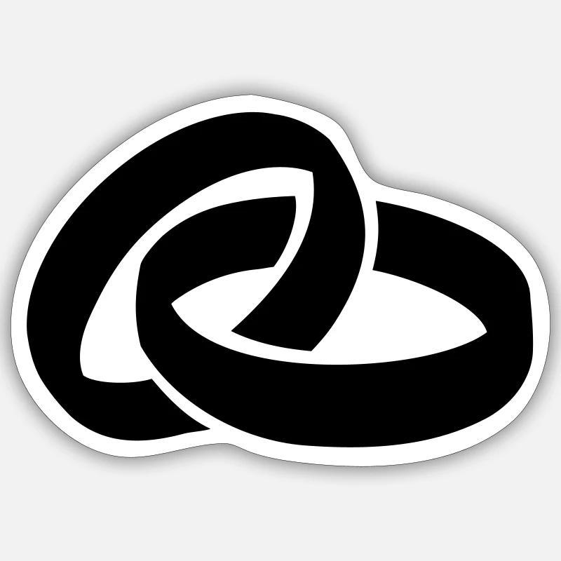 Bagues Mariage Sticker taille S (10 x 10 cm)