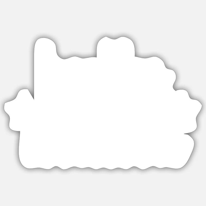 Bully maman - Sticker taille S (10 x 10 cm) - blanc mat