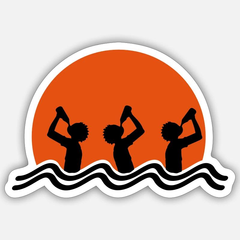 Beach Drinking Team - Sticker Größe S (10 x 10 cm) - Mattweiß