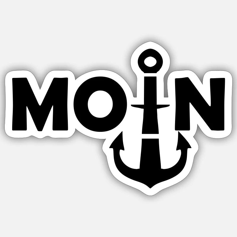 moin - Sticker taille S (10 x 10 cm) - blanc mat