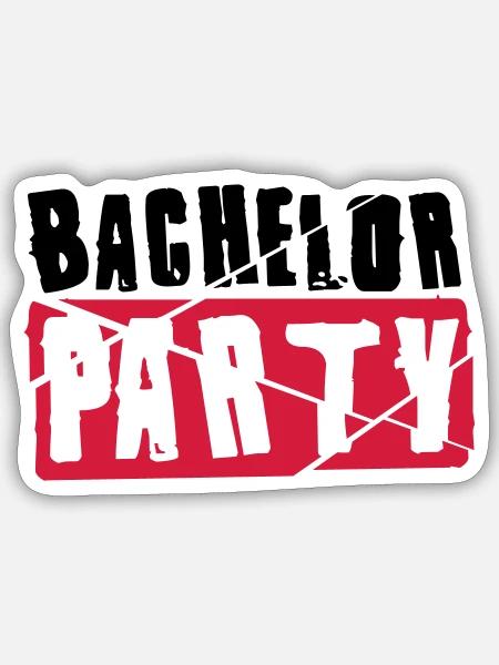 Bachelor Party - Sticker Größe S (10 x 10 cm) - Mattweiß