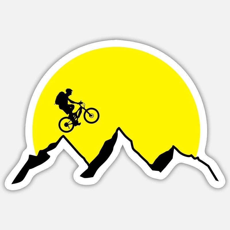 Mountainkiber - Sticker Größe S (10 x 10 cm) - Mattweiß
