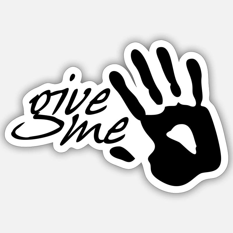 give me five Sticker Größe S (10 x 10 cm)