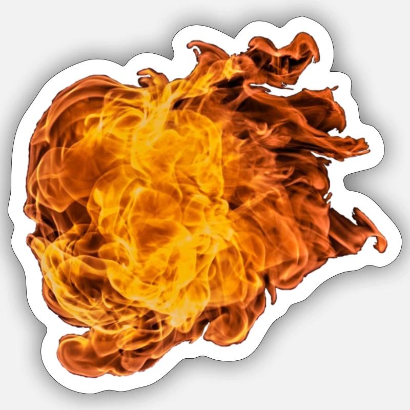 « FLAME » - Sticker taille S (10 x 10 cm) - blanc mat