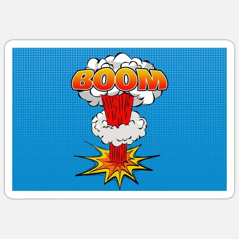 Boom Comic Explosion Lettering Symbol Poster Sticker Größe S (10 x 10 cm)