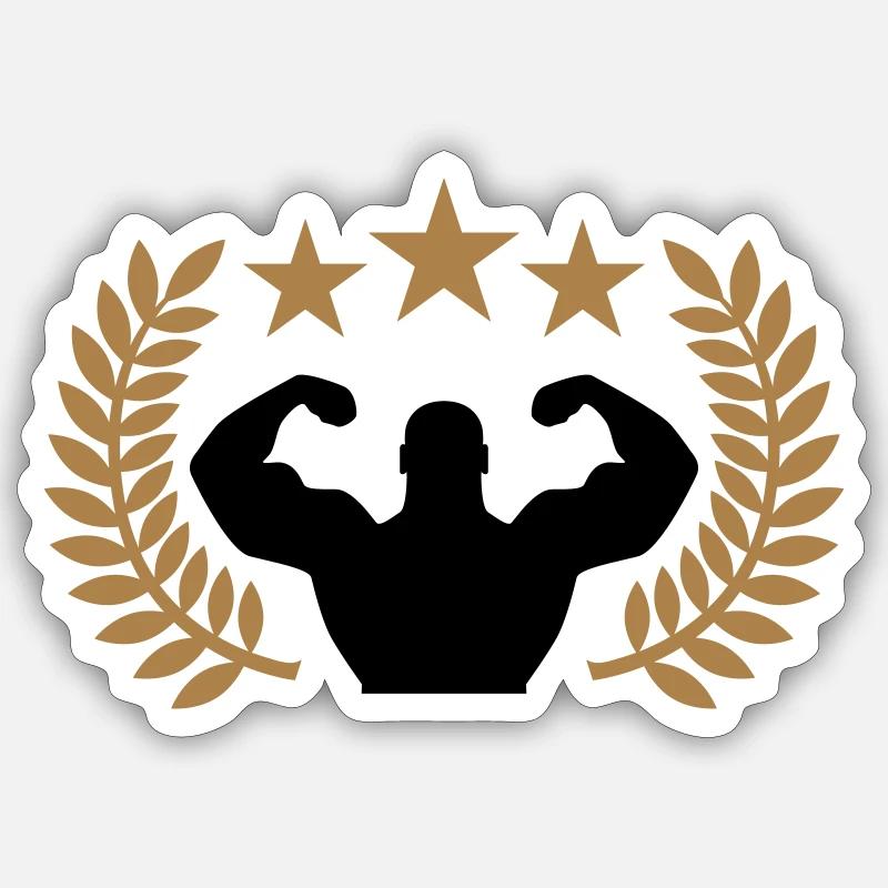 Training Champion - Sticker taille S (10 x 10 cm) - blanc mat