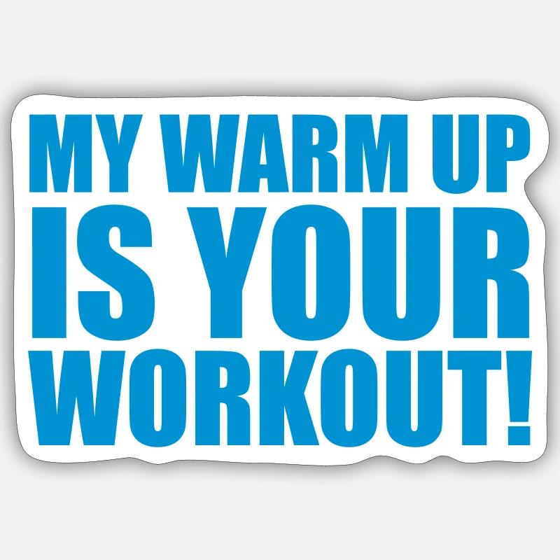 Workout - Sticker taille S (10 x 10 cm) - blanc mat