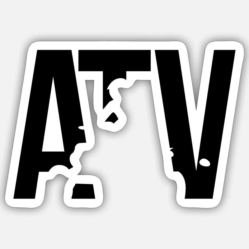 ATV - Sticker size S (10 x 10 cm) - white matte