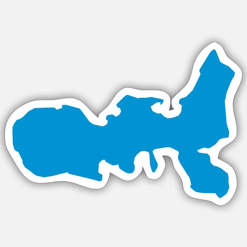 Elba - Sticker size S (10 x 10 cm) - white matte