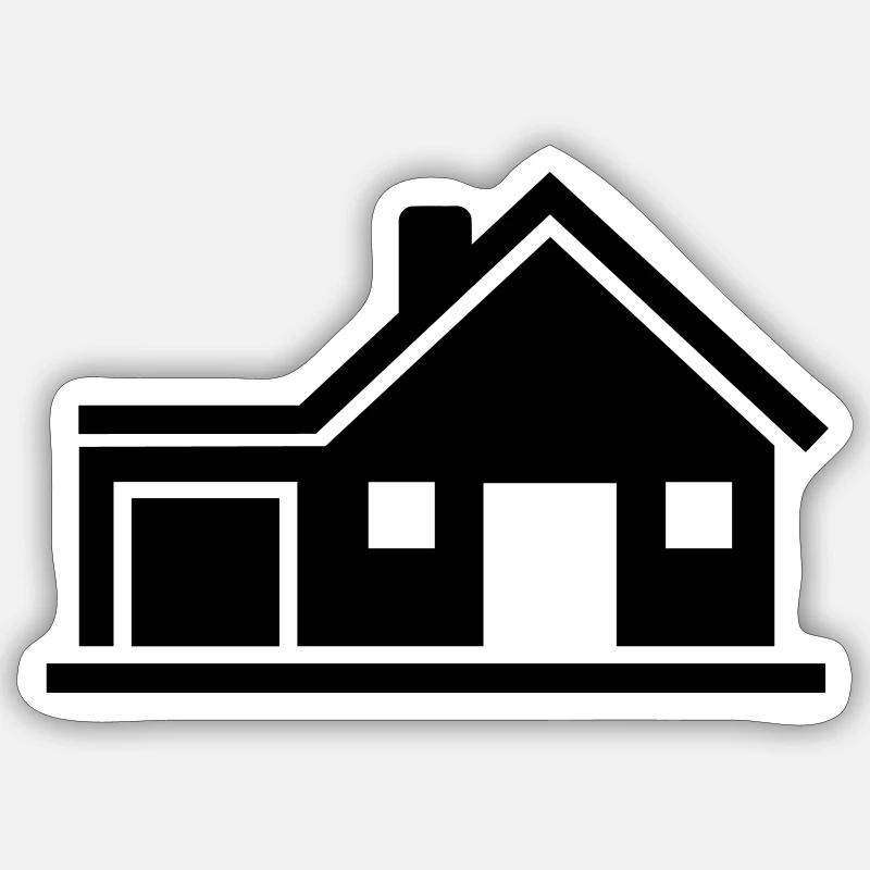 Haus Sticker Größe S (10 x 10 cm)
