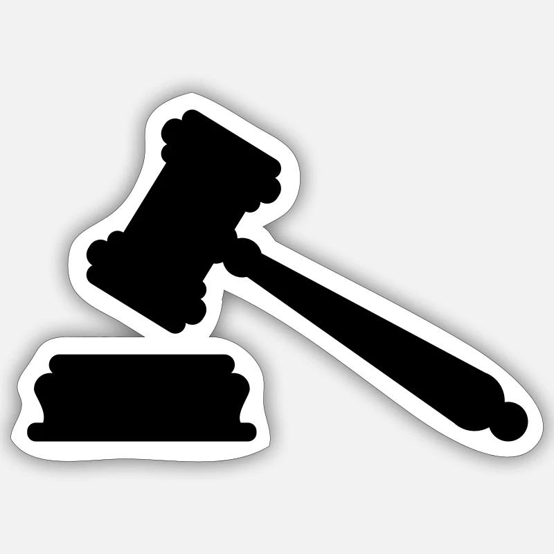 Juge - Sticker taille S (10 x 10 cm) - blanc mat