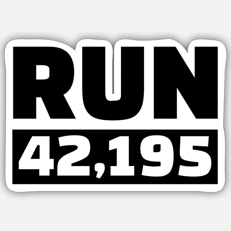 Marathon - Sticker size S (10 x 10 cm) - white matte