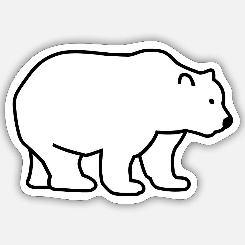 Bear - Sticker size S (10 x 10 cm) - white matte