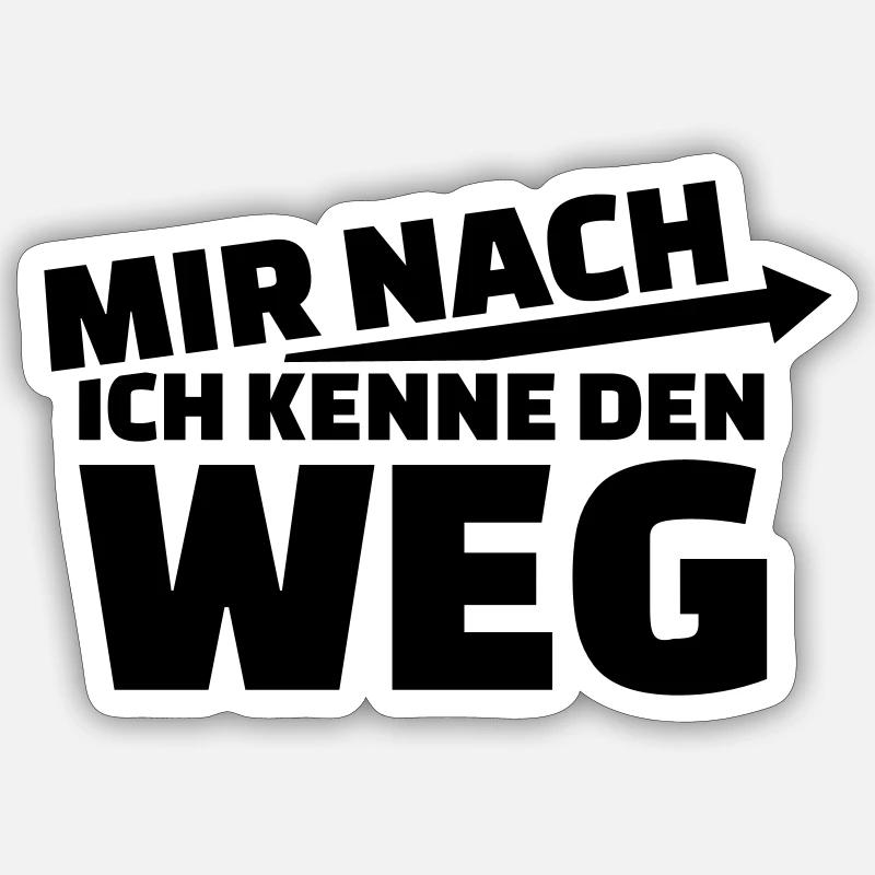 Weg Sticker Größe S (10 x 10 cm)