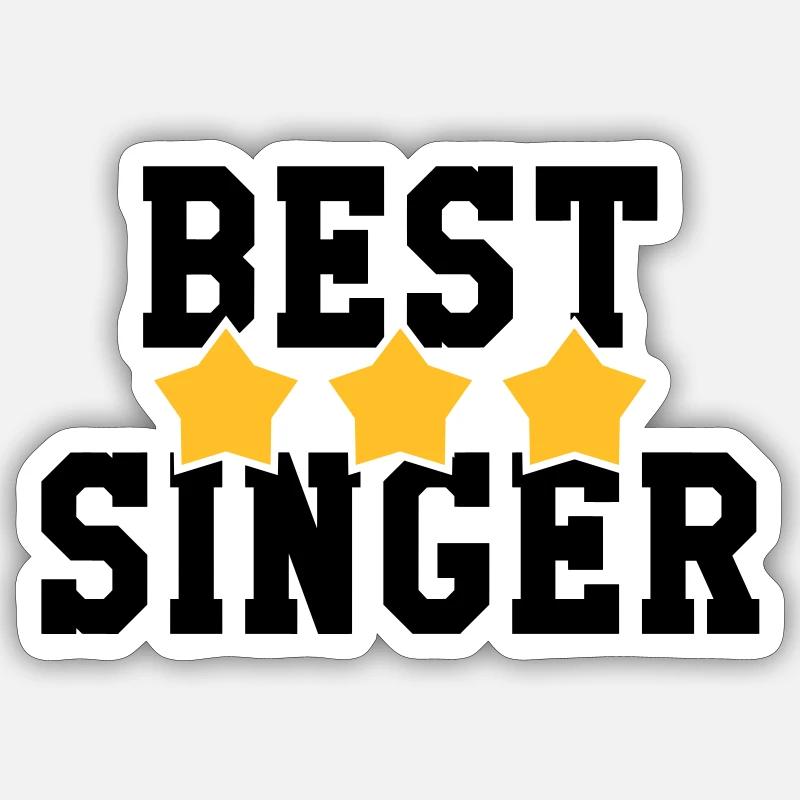 Best Singer - Sticker size S (10 x 10 cm) - white matte