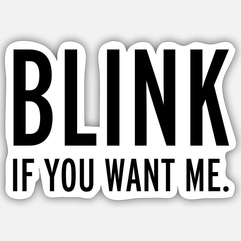 Blink - Sticker size S (10 x 10 cm) - white matte