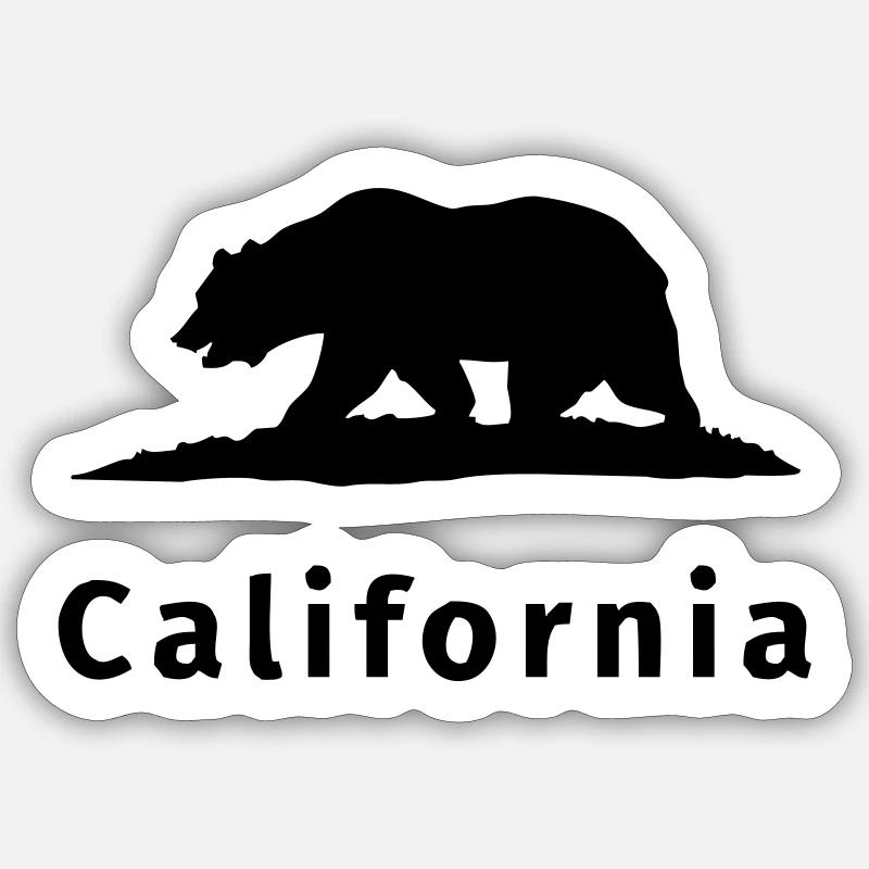 California - Sticker taille S (10 x 10 cm) - blanc mat