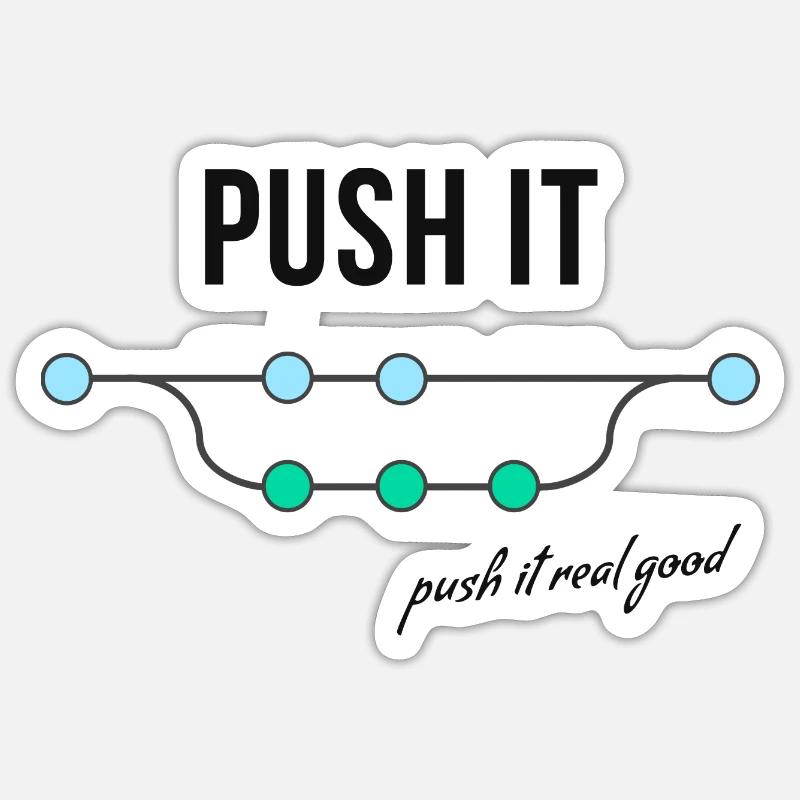 Push it Sticker taille S (10 x 10 cm)