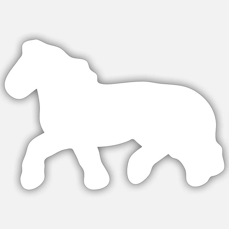 Pferd - Sticker Größe S (10 x 10 cm) - Mattweiß