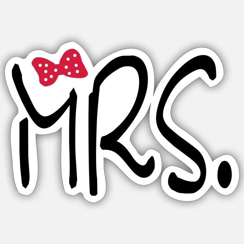 mrs Sticker size S (10 x 10 cm)