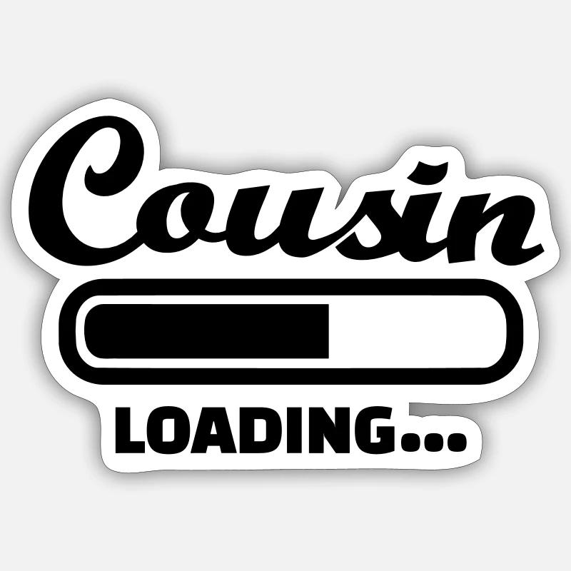 Cousin - Sticker taille S (10 x 10 cm) - blanc mat