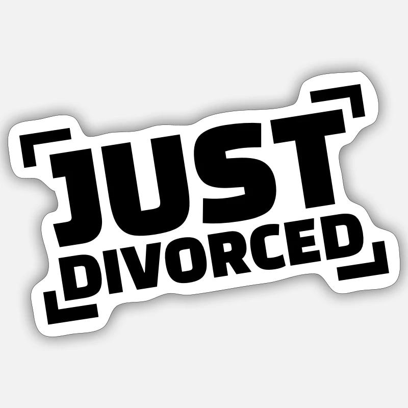 Just divorced - Sticker taille S (10 x 10 cm) - blanc mat