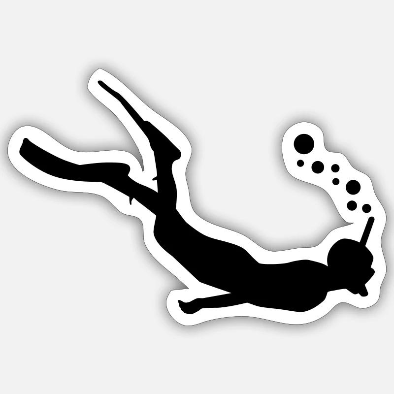 Snorkeling Sticker size S (10 x 10 cm)