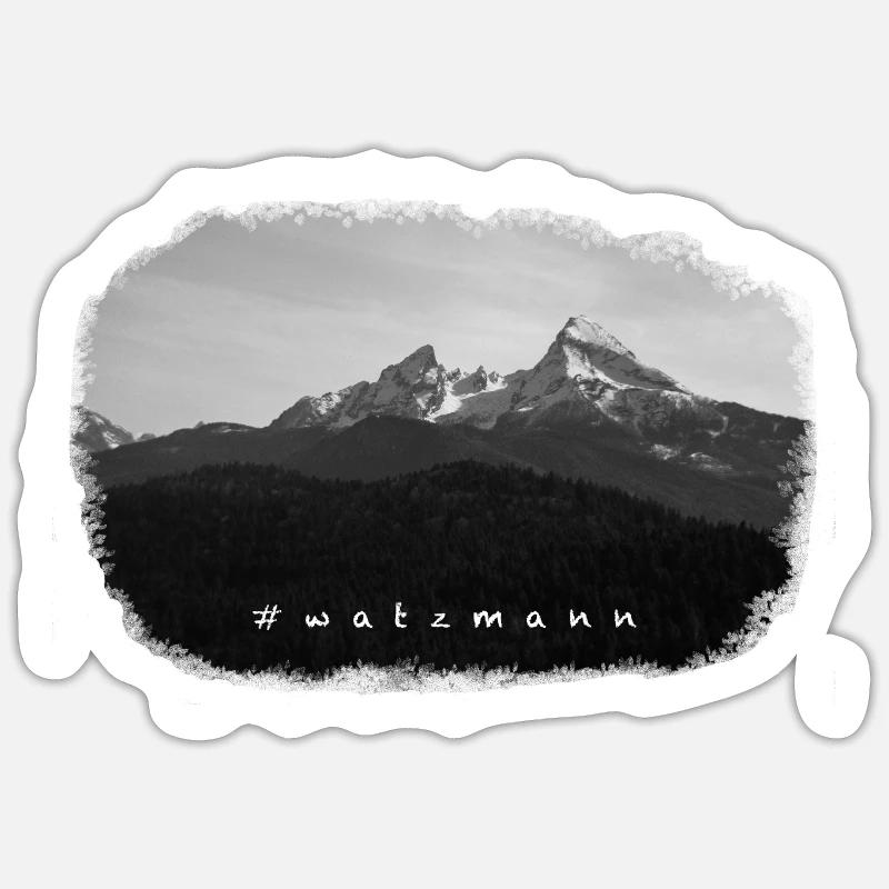 watzmann - Sticker size S (10 x 10 cm) - white matte