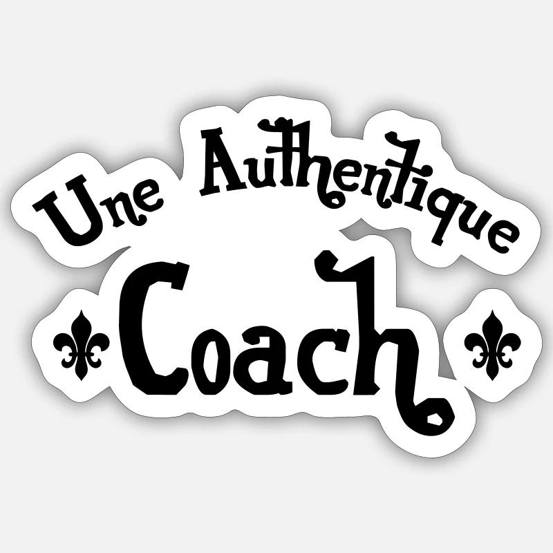 Coach / Coaching / Sport / Entreprise / Psy - Sticker taille S (10 x 10 cm) - blanc mat