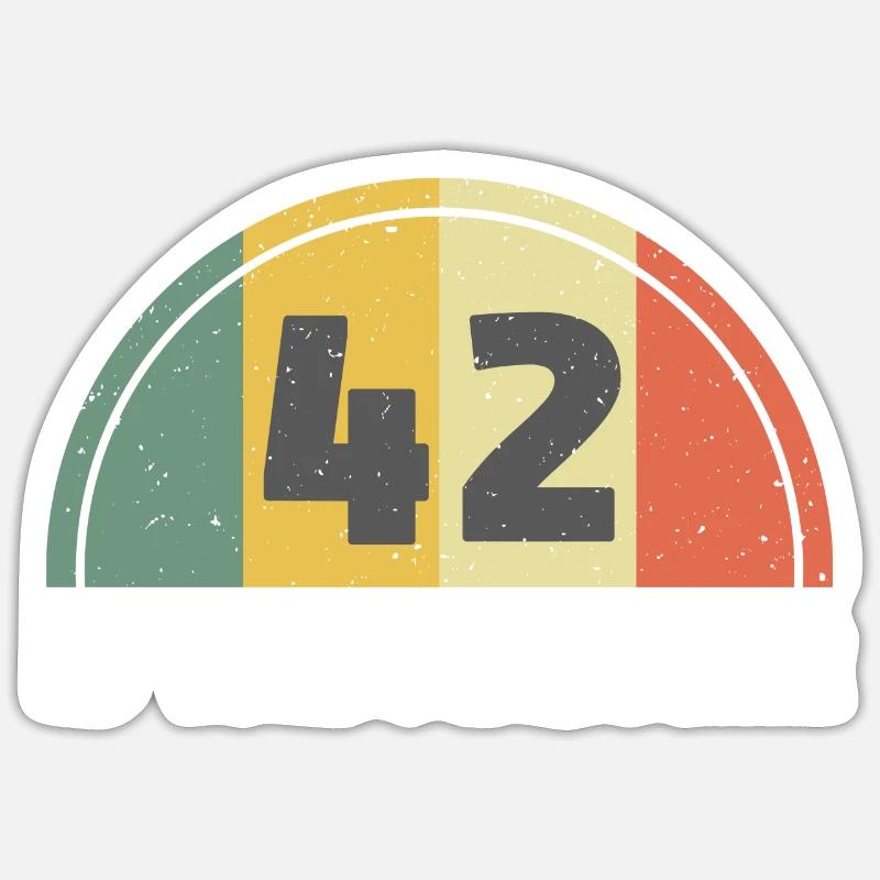 Réponse 42 Sticker taille S (10 x 10 cm)