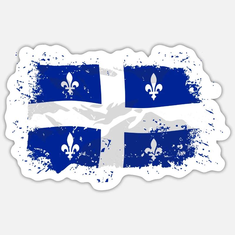 Quebec Flag Sticker Größe S (10 x 10 cm)