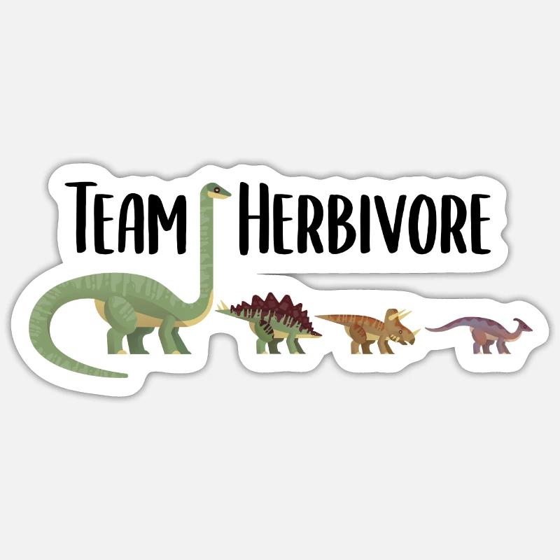 Équipe Herbivore - Sticker taille S (10 x 10 cm) - blanc mat