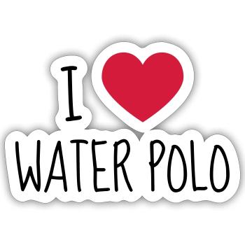 Water Polo / Waterpolo / Water-Polo / Wasserball - Sticker size S (10 x 10 cm) - white matte - Front