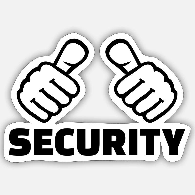 Security - Sticker Größe S (10 x 10 cm) - Mattweiß