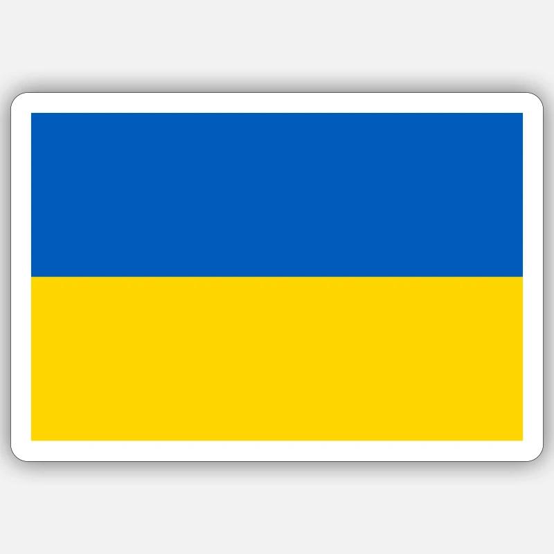 Drapeau de l’Ukraine Sticker taille S (10 x 10 cm)