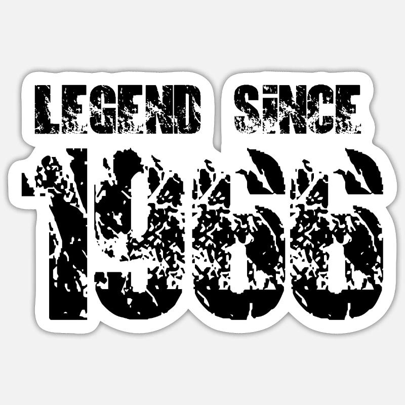 Legend since 1966 - Sticker Größe S (10 x 10 cm) - Mattweiß