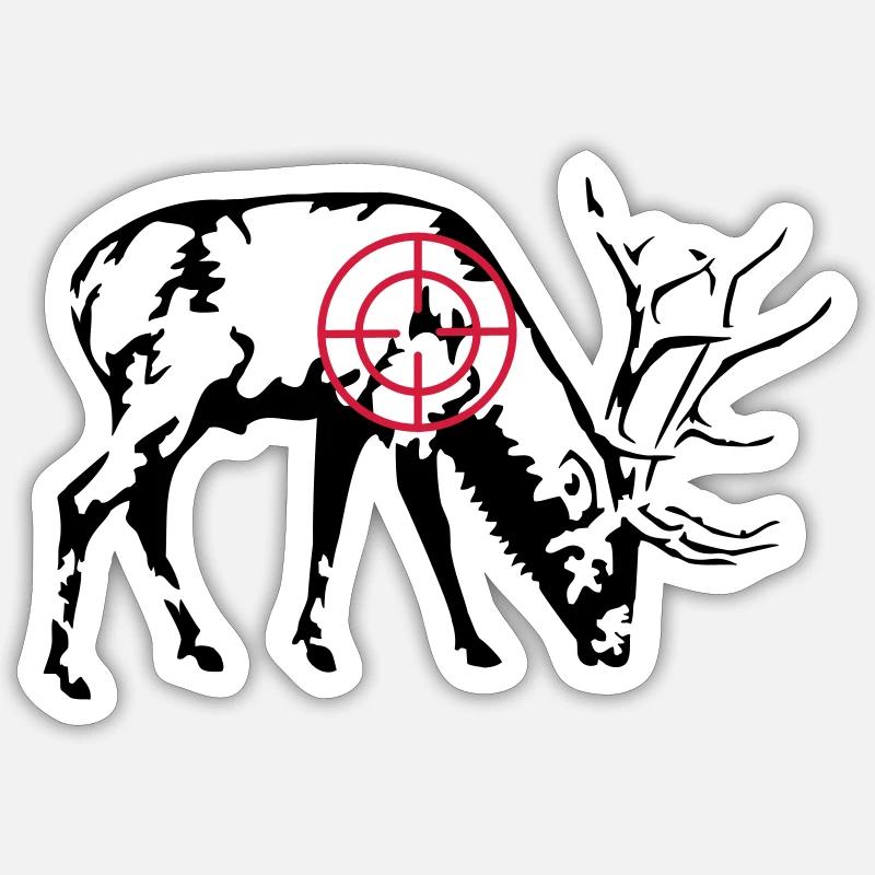 Grazing Stag Sticker size S (10 x 10 cm)