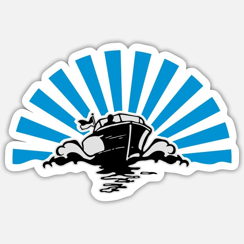 Motorboot 3C - Farbwechsel Sticker Größe S (10 x 10 cm)