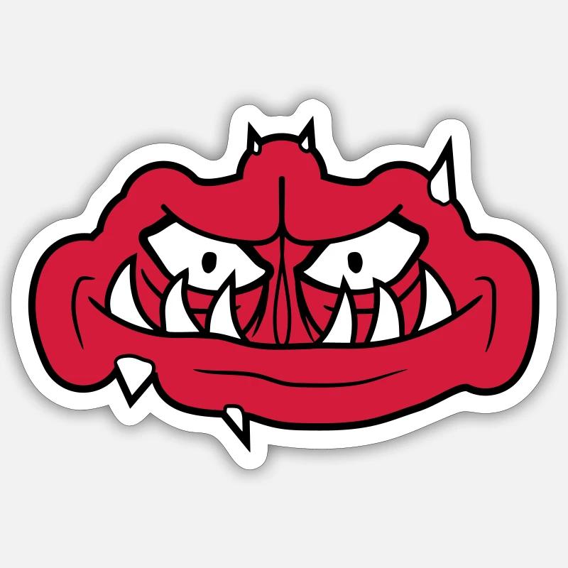 troll face creepy - Sticker size S (10 x 10 cm) - white matte