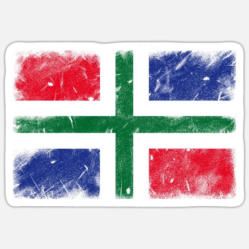 Groningen - Sticker taille S (10 x 10 cm) - blanc mat