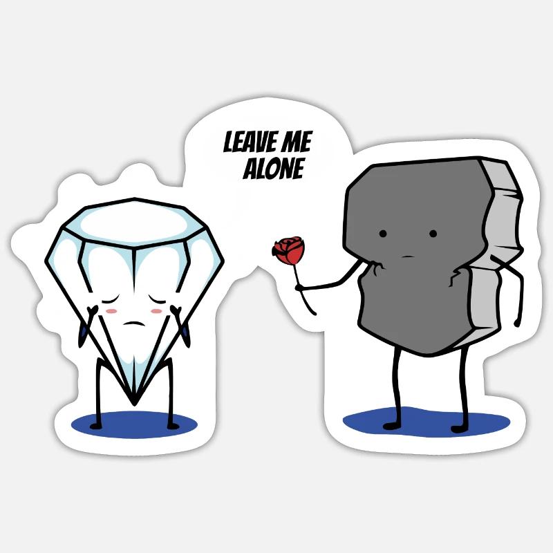 leave me alone Sticker size S (10 x 10 cm)