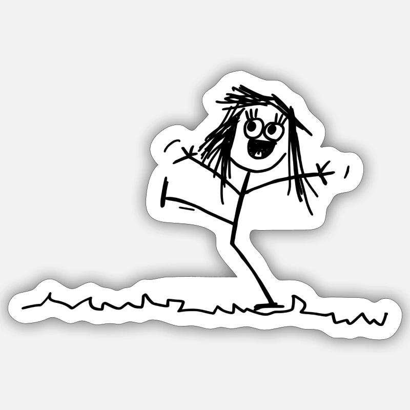 Dancer - Sticker size S (10 x 10 cm) - white matte