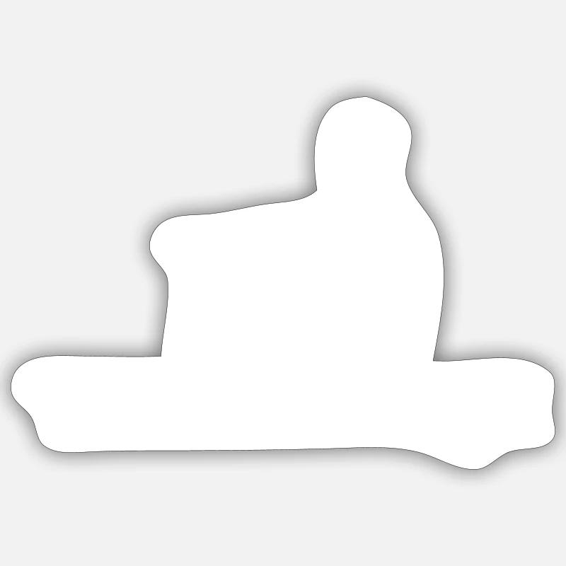 aviron - Sticker taille S (10 x 10 cm) - blanc mat