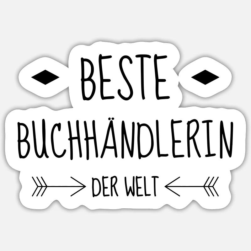 libraire / librairie / livre / lecture Sticker taille S (10 x 10 cm)